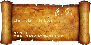 Christen István névjegykártya