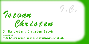 istvan christen business card