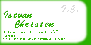 istvan christen business card